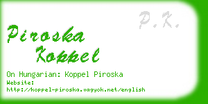 piroska koppel business card